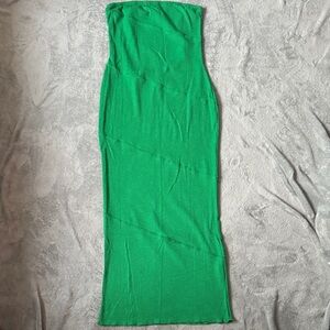 Chic Strapless Green Dress